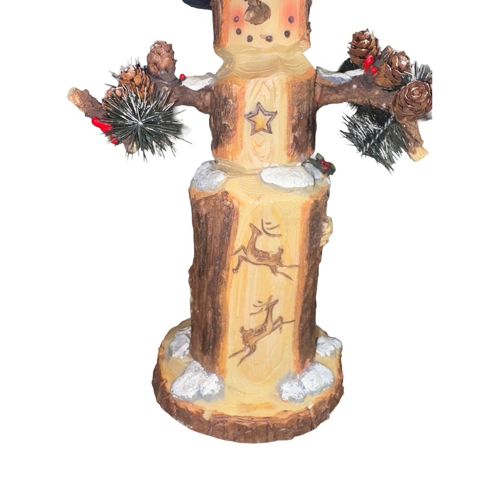 Roman, Inc.‎ Rustic Wooden Snowman Music Box "Walking In A Winter Wonderland" - Picture 9 of 16